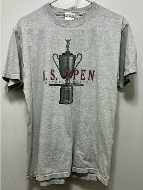 U.S. Open Bethpage Black Graphic Tee - Grey - Vintage 2002